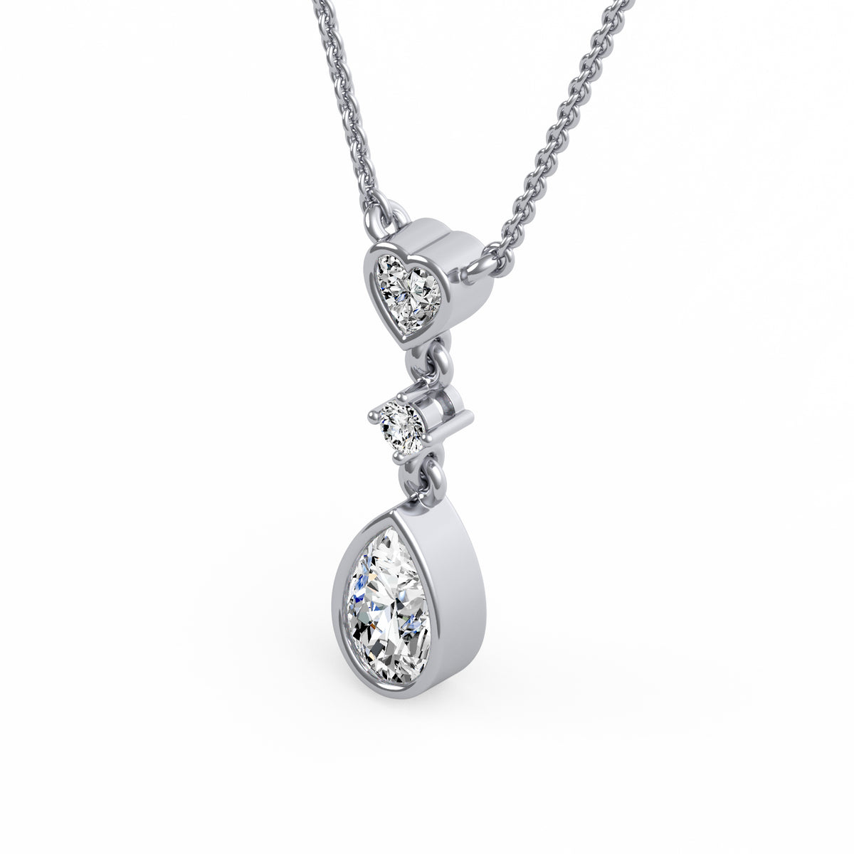 Trio Shape Diamond Pendant