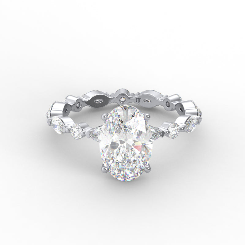 Oval with Marquise Side Ring