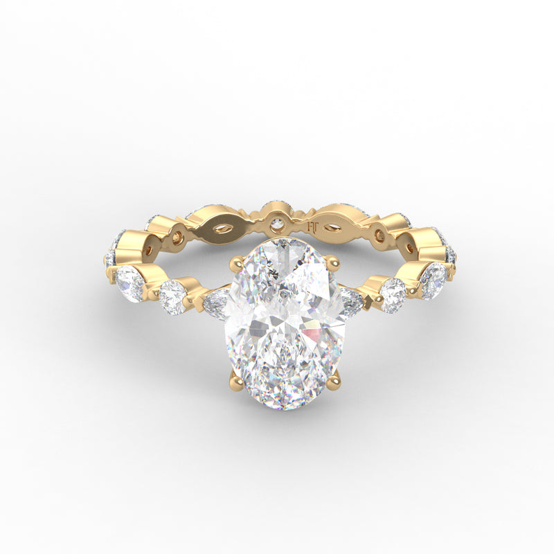 Oval with Marquise Side Ring