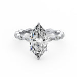 Marquise Side Stone Diamond Ring