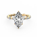 Marquise Side Stone Diamond Ring