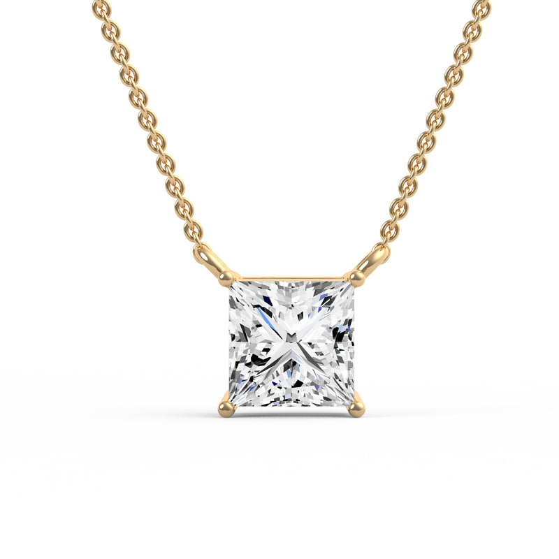 Classic Princess Diamond Pendant