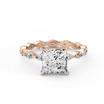 Princess Side Stone Ring