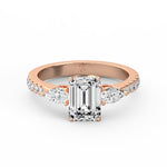 Emerald Halo Diamond Ring