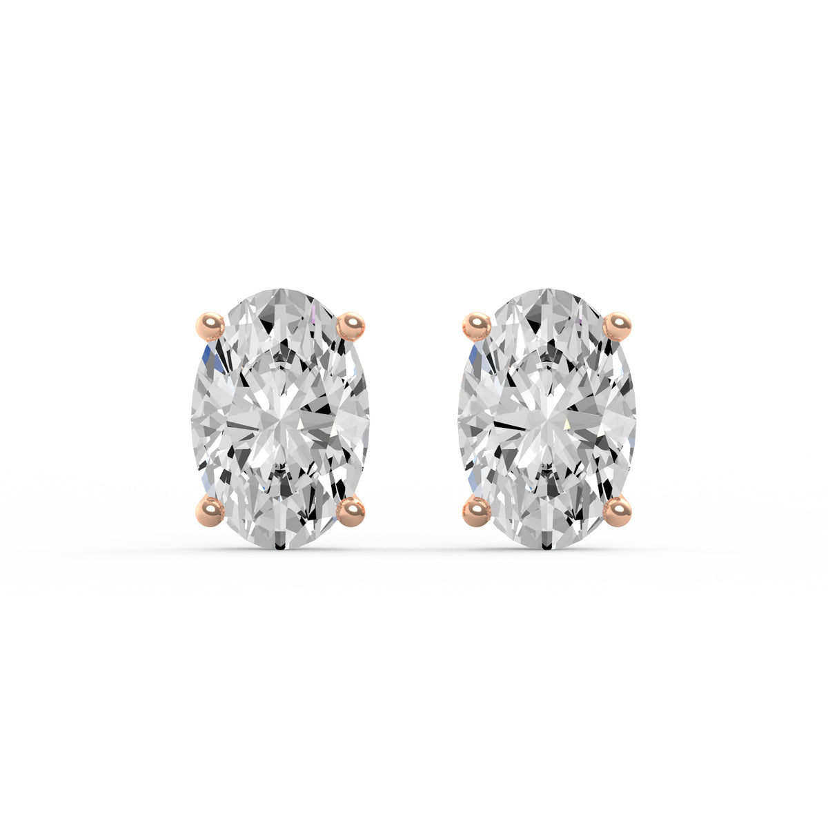 Classic Oval Diamond Studs