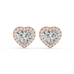 Fancy Heart Diamond Studs