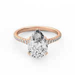 Classic Pear Side Diamond Ring