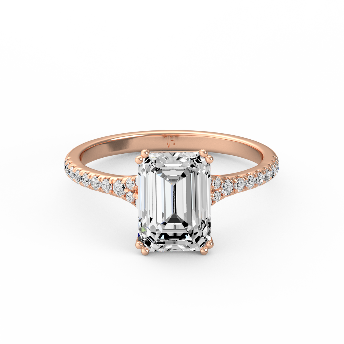 Emerald 3ct Modern Classic Solitaire Ring R-528