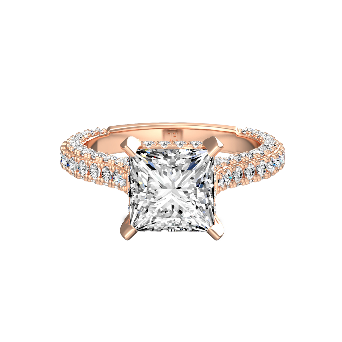 3ct Princess Red Carpet Ring