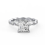 Princess Side Stone Ring