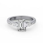 Emerald Halo Diamond Ring