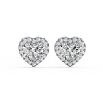 Fancy Heart Diamond Studs