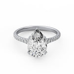 Classic Pear Side Diamond Ring