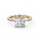 Princess Side Stone Ring