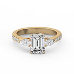 Emerald Halo Diamond Ring