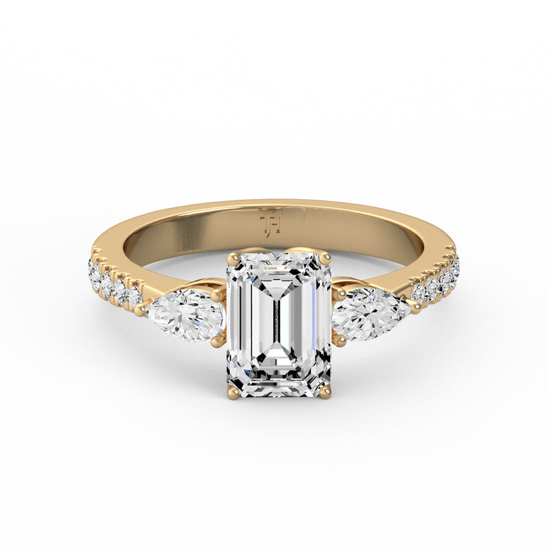Emerald Halo Diamond Ring