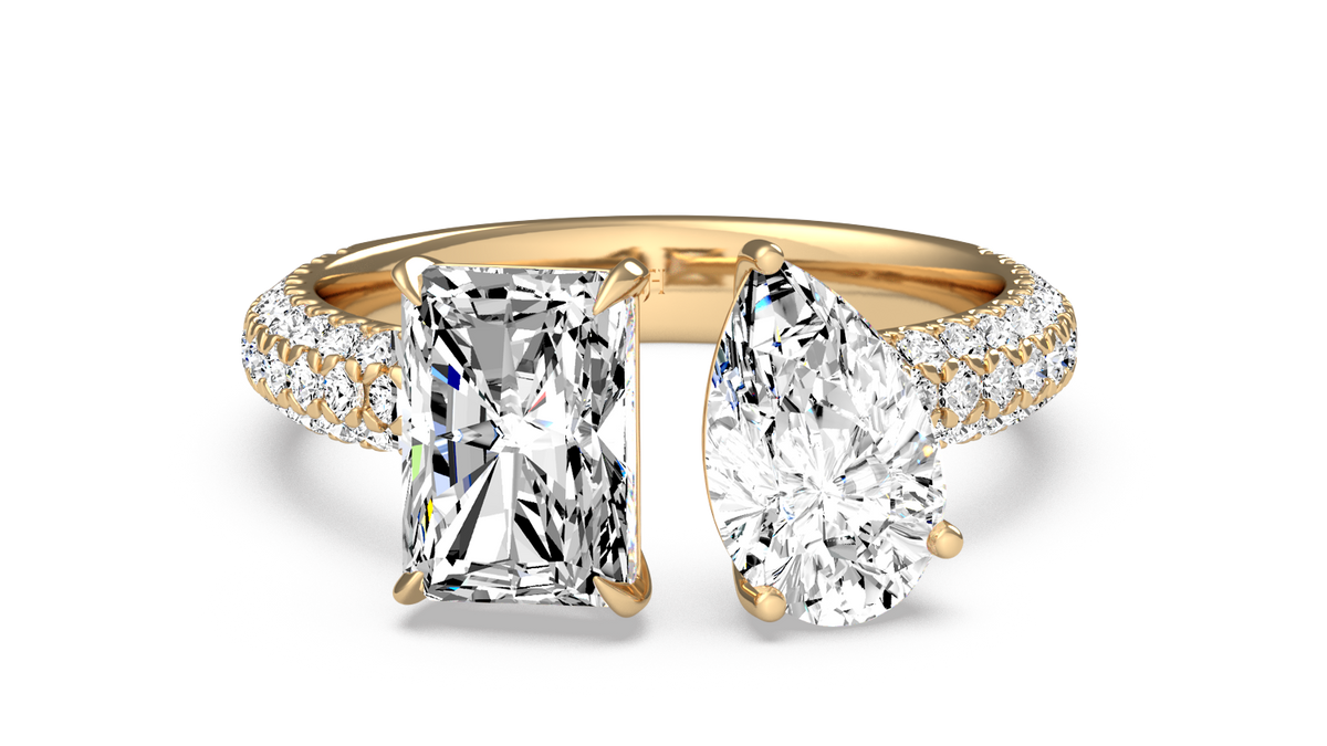 Toi et Moi Emerald & Pear Ring