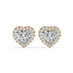 Fancy Heart Diamond Studs