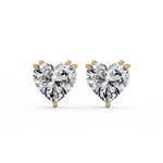 Fancy Heart Diamond Studs