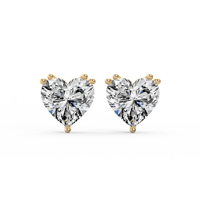 Fancy Heart Diamond Studs