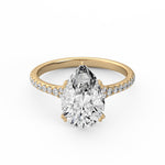 Classic Pear Side Diamond Ring