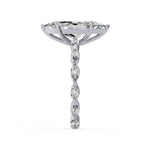 Marquise Side Stone Diamond Ring