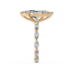 Marquise Side Stone Diamond Ring