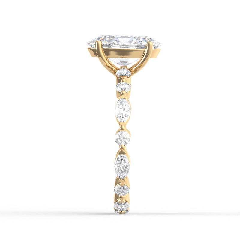 Oval with Marquise Side Ring