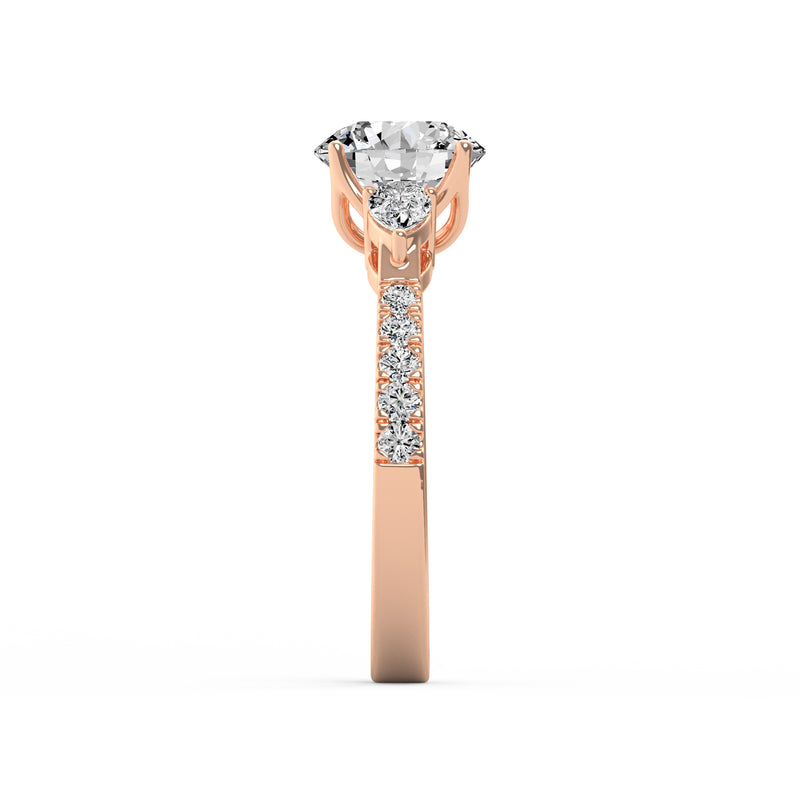 Pear Three Stone Ring