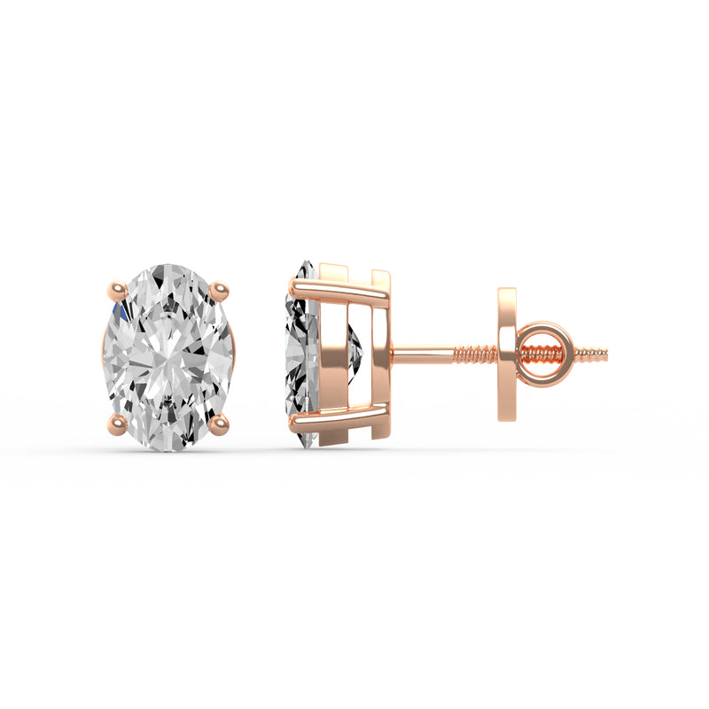 Classic Oval Diamond Studs