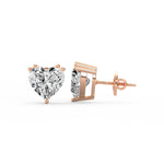 Fancy Heart Diamond Studs