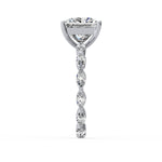 Princess Side Stone Ring