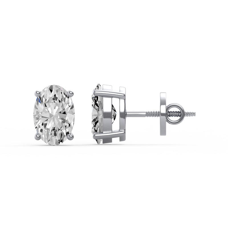 Classic Oval Diamond Studs
