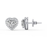 Fancy Heart Diamond Studs