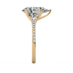 Classic Pear Side Diamond Ring