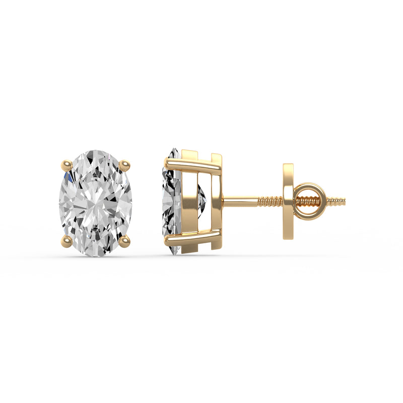 Classic Oval Diamond Studs