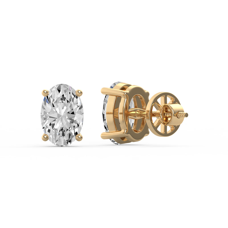 Classic Oval Diamond Studs