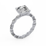 Princess Side Stone Ring