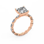 Princess Side Stone Ring