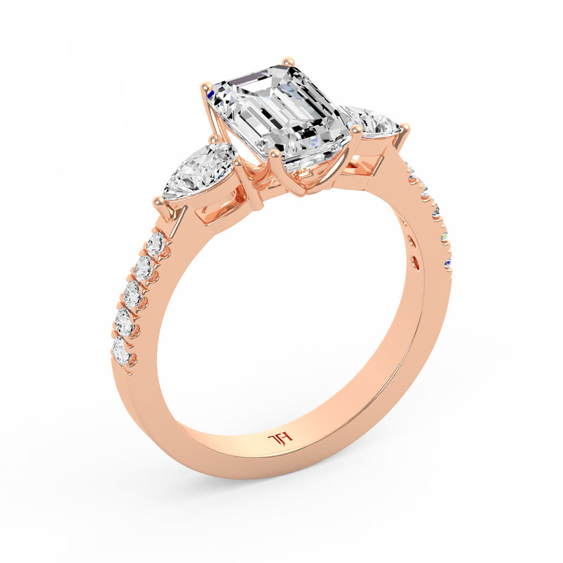 Emerald Halo Diamond Ring
