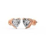 Fancy Heart Diamond Studs