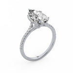 Classic Pear Side Diamond Ring