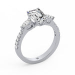 Emerald Halo Diamond Ring