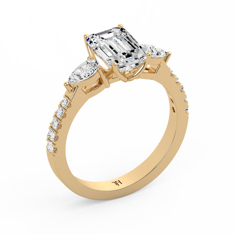 Emerald Halo Diamond Ring