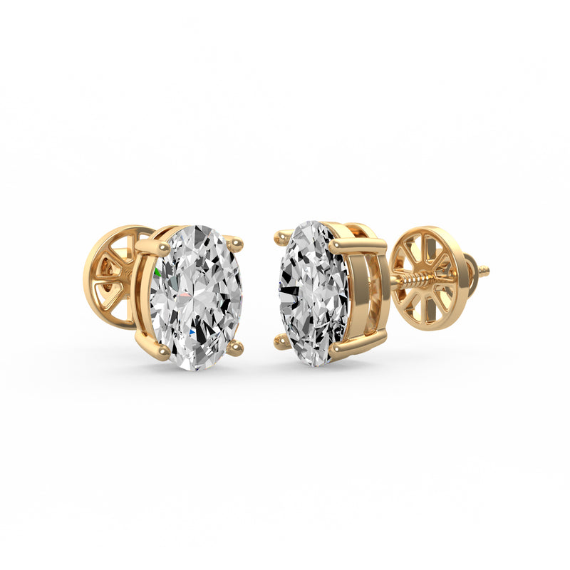 Classic Oval Diamond Studs