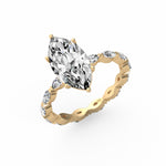 Marquise Side Stone Diamond Ring