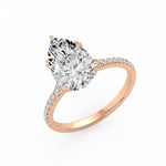 Classic Pear Side Diamond Ring