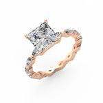 Princess Side Stone Ring