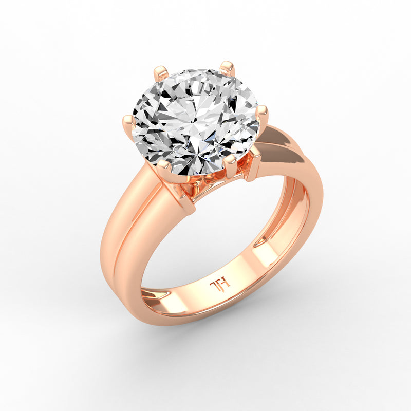 5ct Round Solitaire Ring