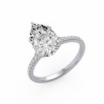 Classic Pear Side Diamond Ring